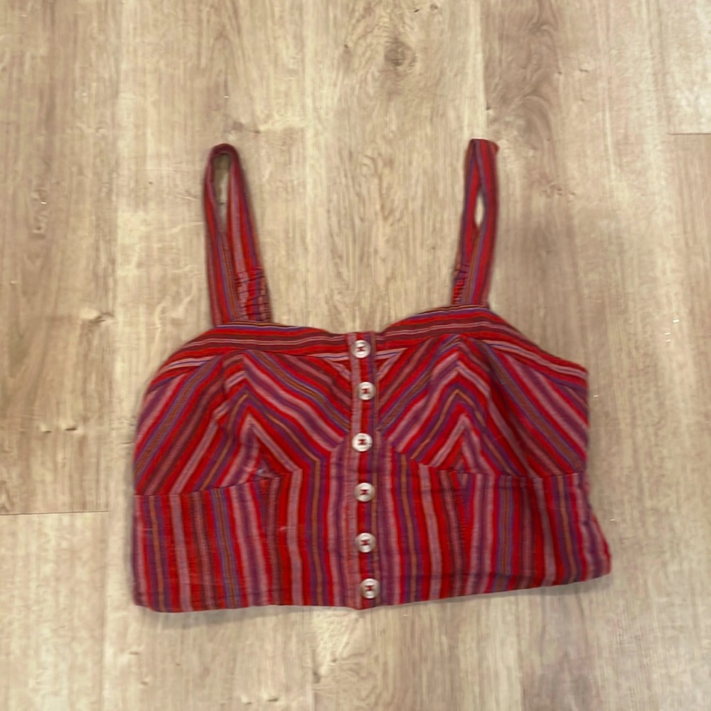 American Eagle Outfitters Small Red Striped Top